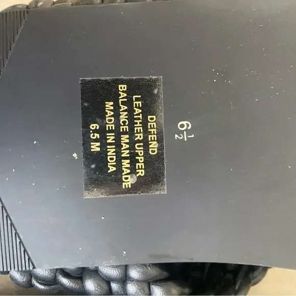 NEW Charles David defend black braided leather slides sandals 6.5 - Picture 5 of 7